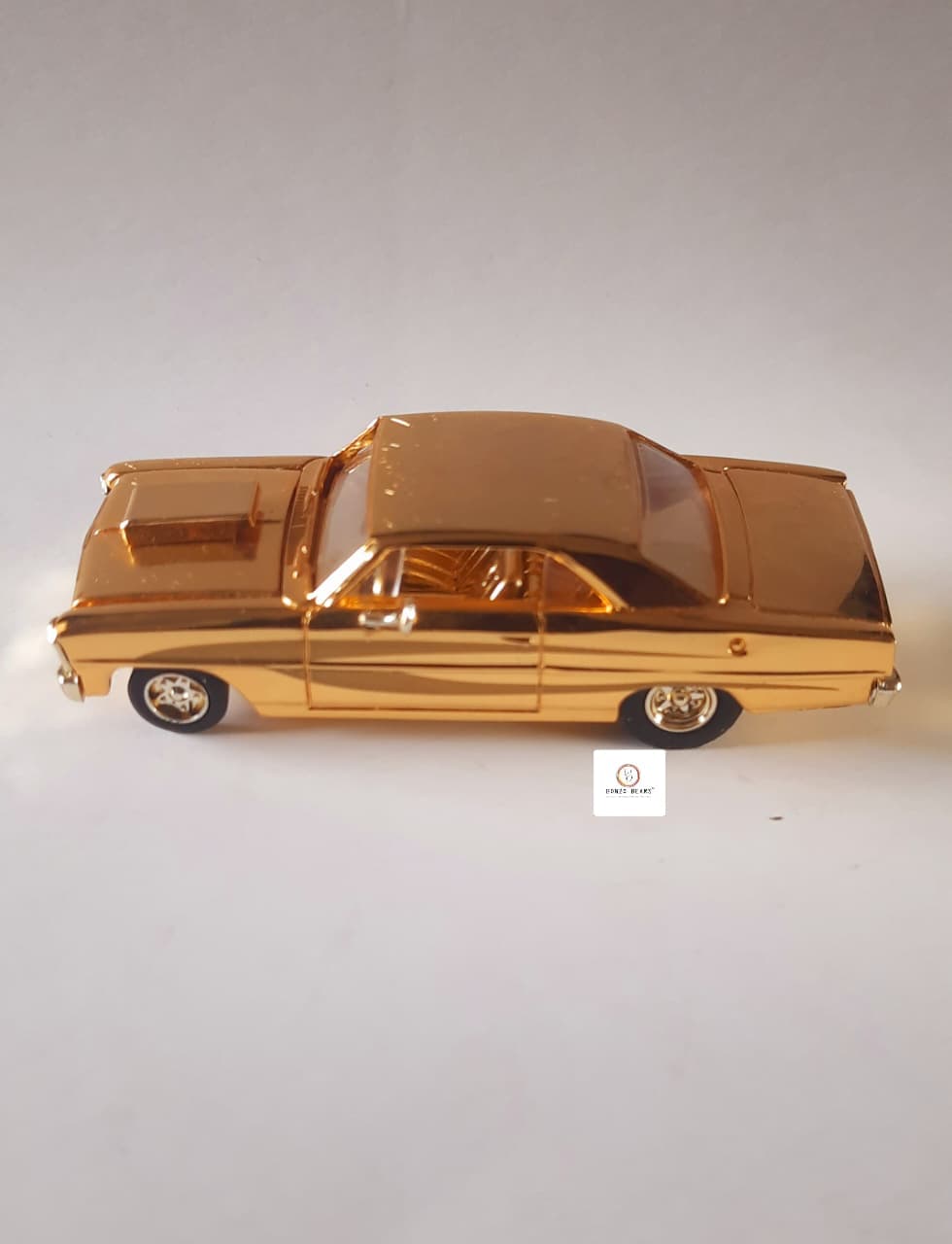 '66 Chevy Nova (24K Gold) - Racing Champions - Hot Rod Magazine 50th Anniversary Collector Series (1997 Released) (As per picture)
