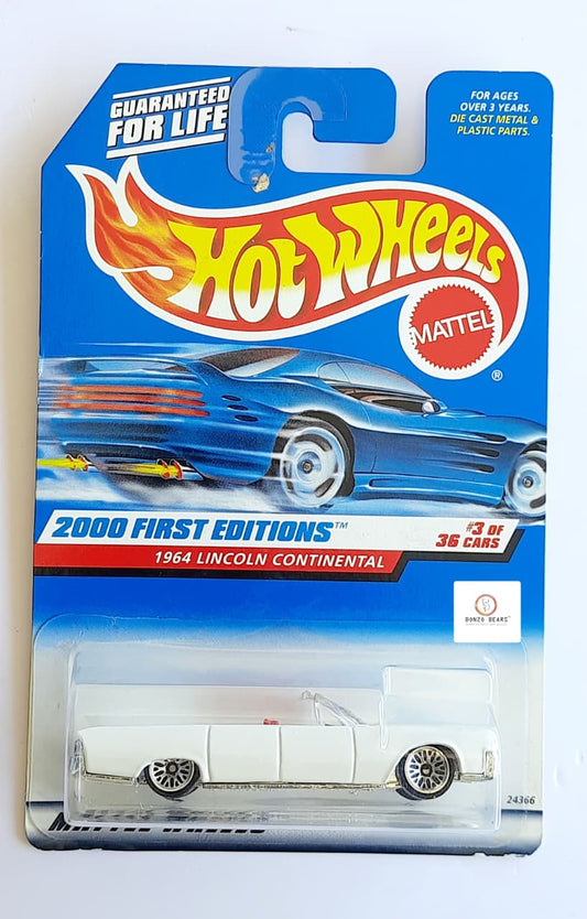 1964 Lincoln Continental (White )- Hot Wheels | 2000 First Editions