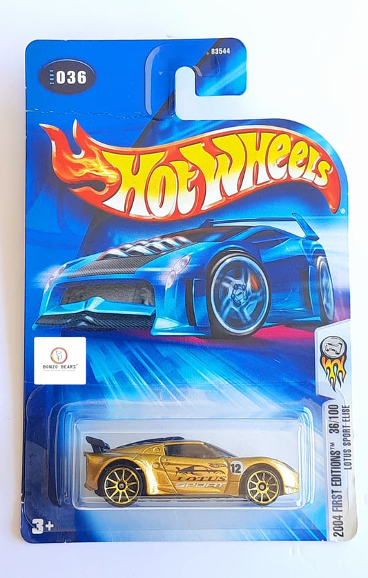 2004 First Editions -#36 Lotus Sport Elise (Gold) – Hot Wheels | Bonzo Bears