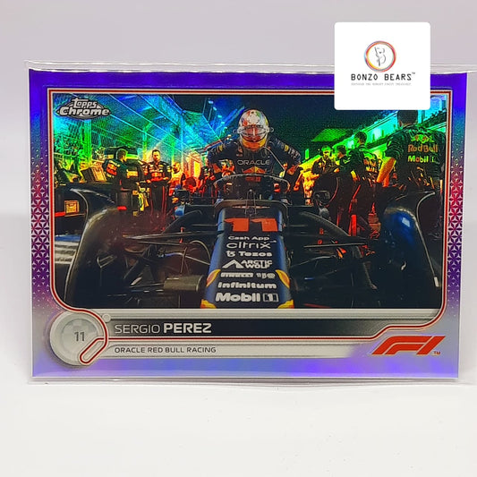 Sergio Perez -2022 Topps Chrome Formula 1 F1  Purple Refractor( 115/399 )#23| Bonzo Bears