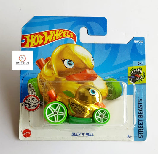 Exclusive Gold Duck n Roll - Hot Wheels (European Short Card) | Bonzo Bears