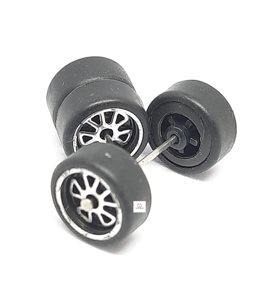 10mm Dia  5 SPOKE FUCHS Porsche Real Riders Wheels Rims-for  1/64 Scale Cars