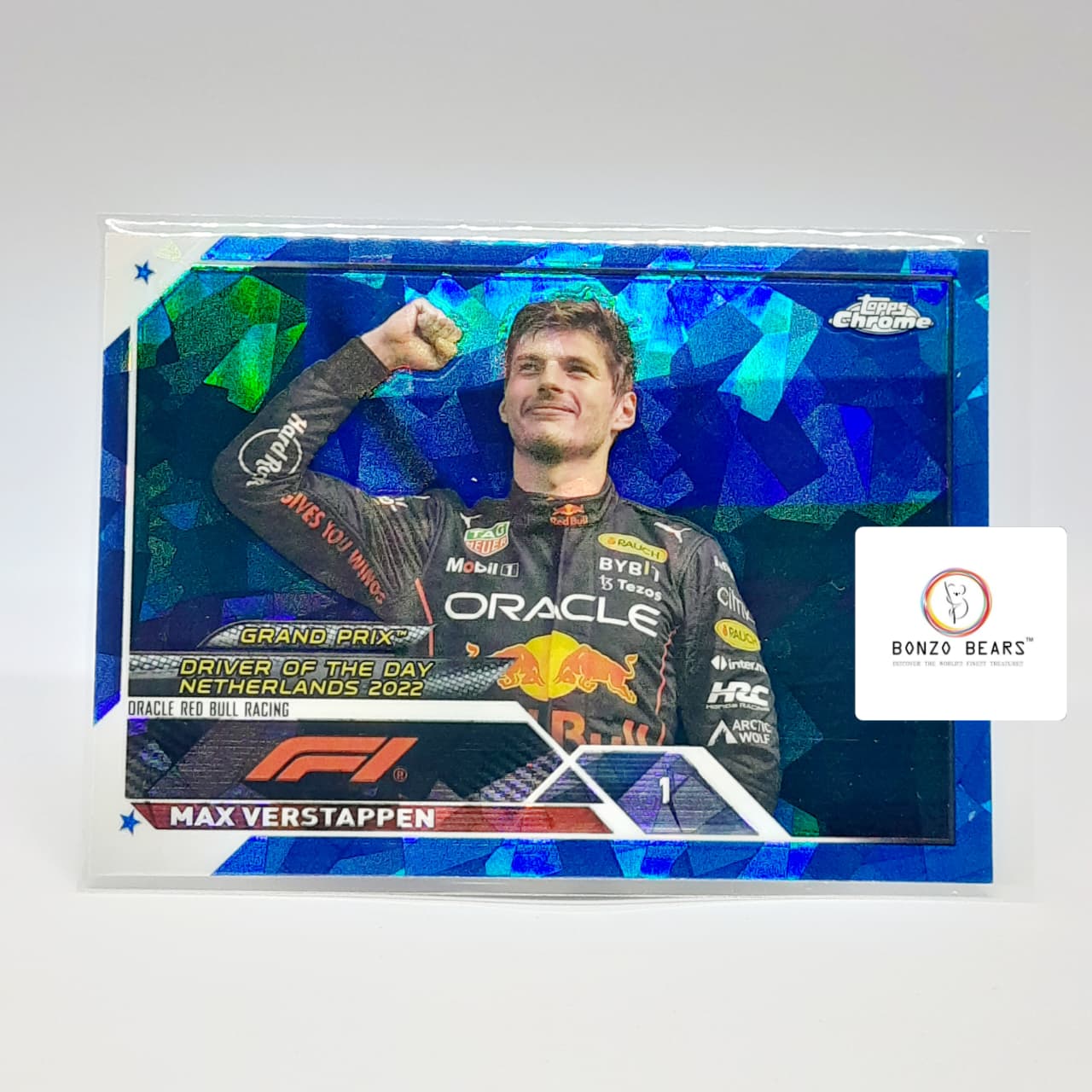 Max Verstappen Sapphire Edition - 2023 Topps Chrome F1 Formula 1   Red Bull #180 | Bonzo Bears