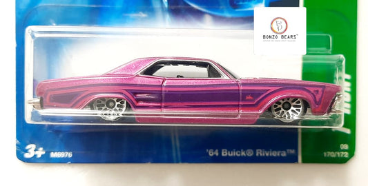 '64 Buick Riviera (Hot Pink) Treasure Hunt - Hot Wheels (European Short Card) | Bonzo Bears