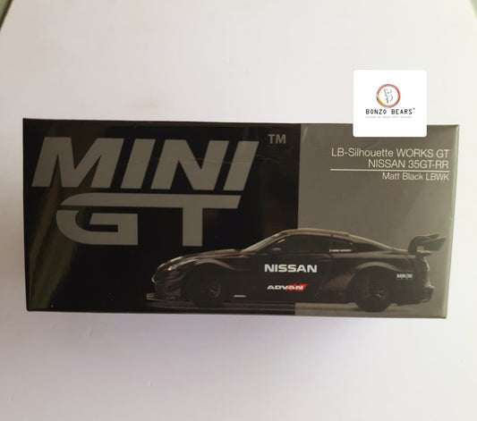 LB-Silhouette WORKS GT Nissan 35GT-RR - Matt Black LBWK - ADVAN Mini GT UNSEALED | Bonzo Bears