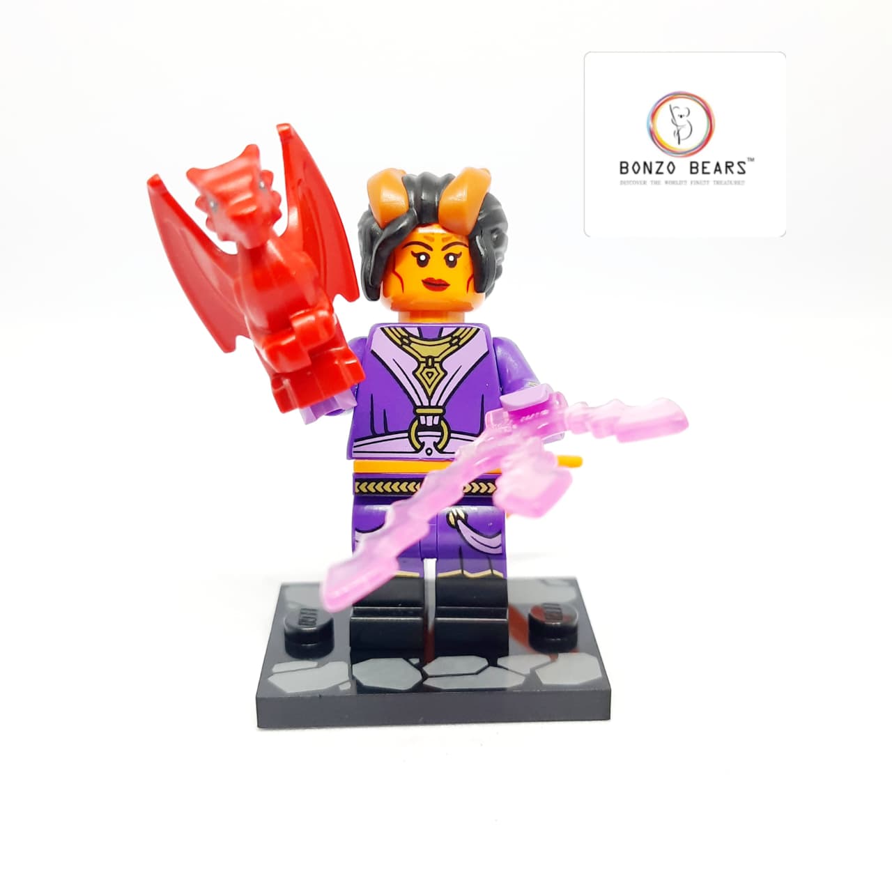 LEGO Dungeons & Dragons Series Minifigures - Tiefling Sorcerer with dragon