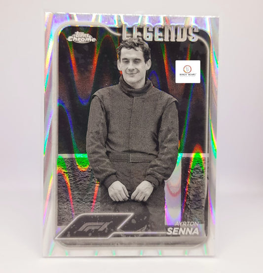 AYRTON SENNA #193 Legends B&W Raywave Refractor - 2024 Topps Finest F1