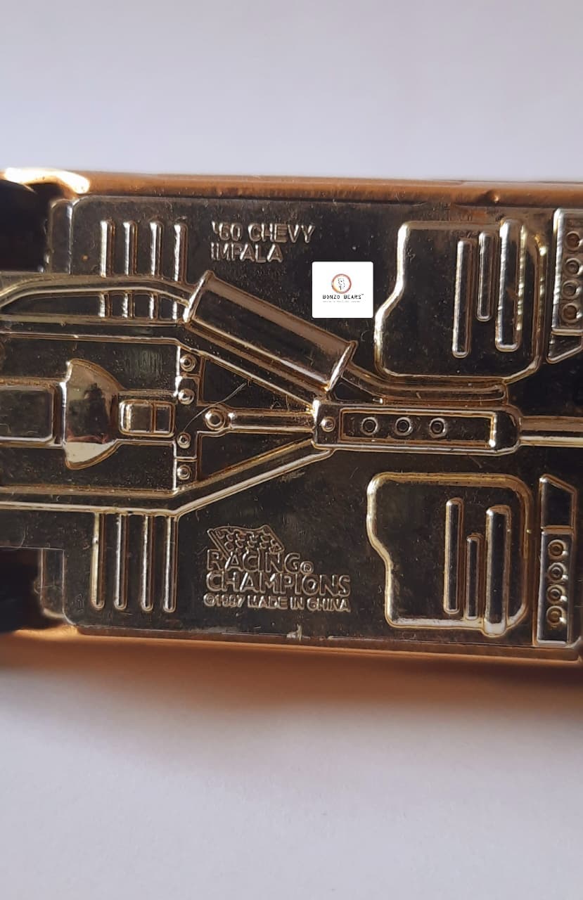 '60 Chevy Impala (24K Gold) - Racing Champions - Hot Rod Magazine 50th Anniversary Collector Series (1997 Released) (As per picture)