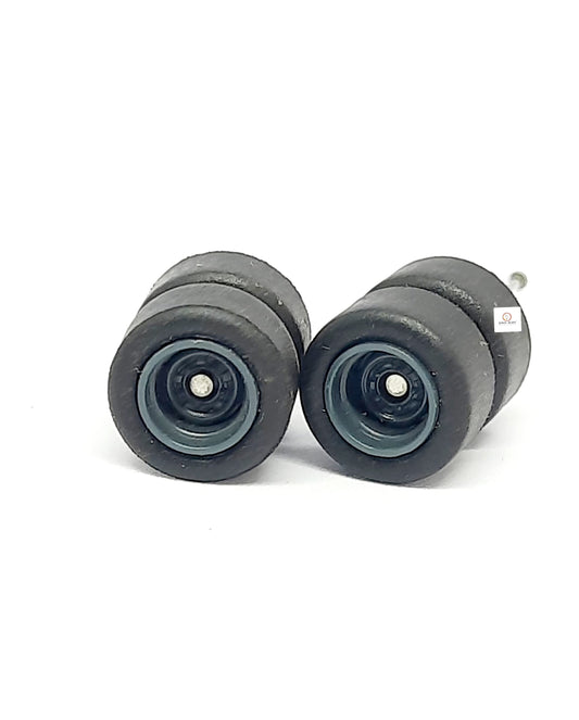 10mm Dia - Blue Rim - Rubber Tyres - for 1/64car