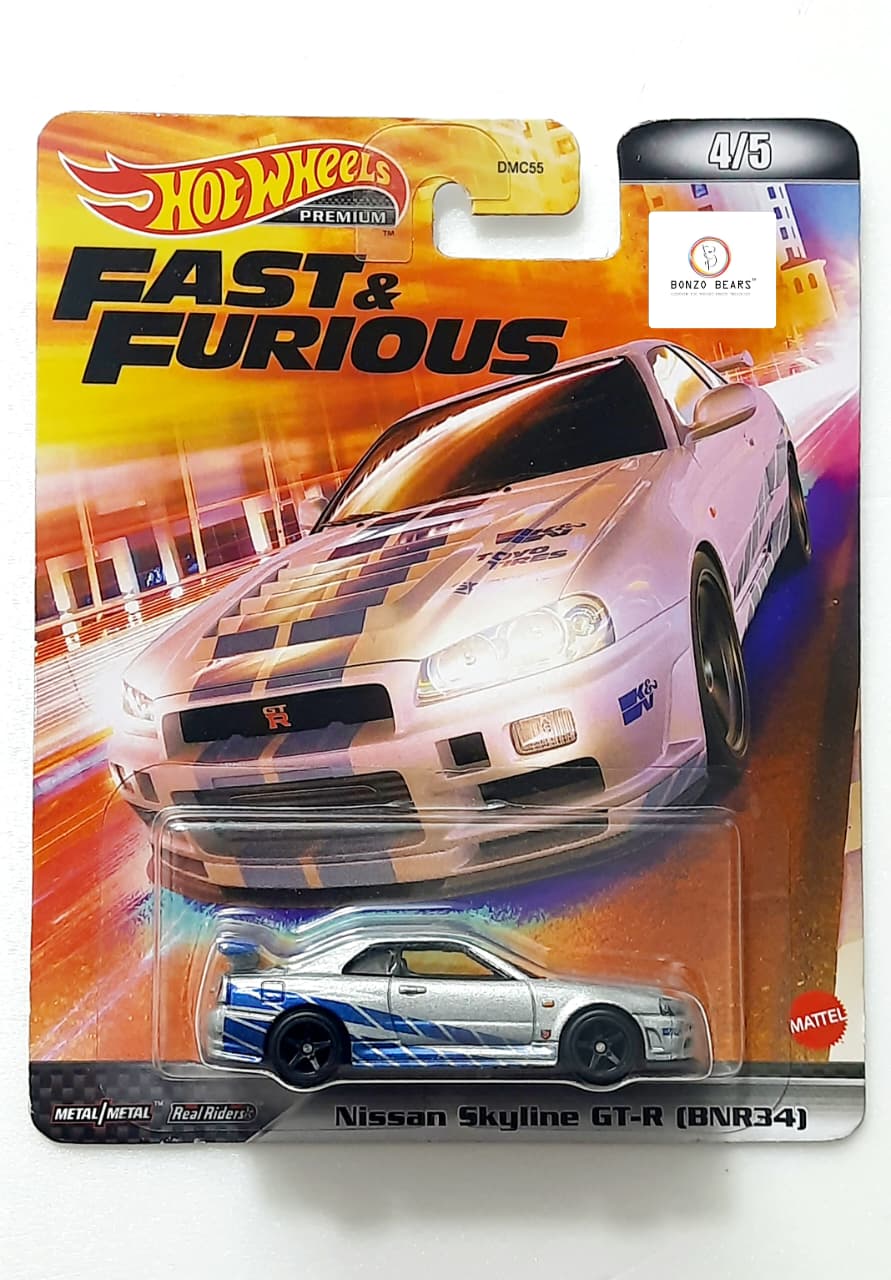 Rare - Fast & Furious Nissan Skyline GT-R (BNR34) - Hot Wheels Premium 2022 Release  | Bonzo Bears CB