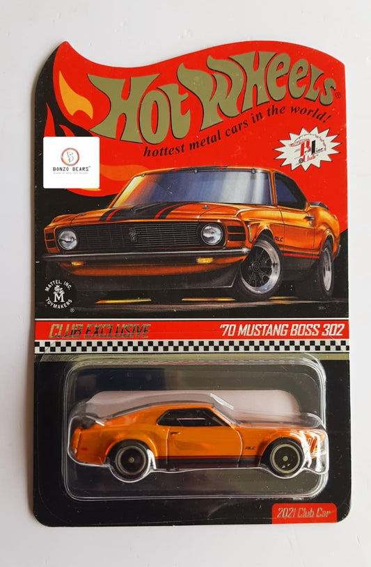 70 Mustang Boss 302  with Mattel logo and Hot Wheels patch - Hot Wheels | Bonzo Bears