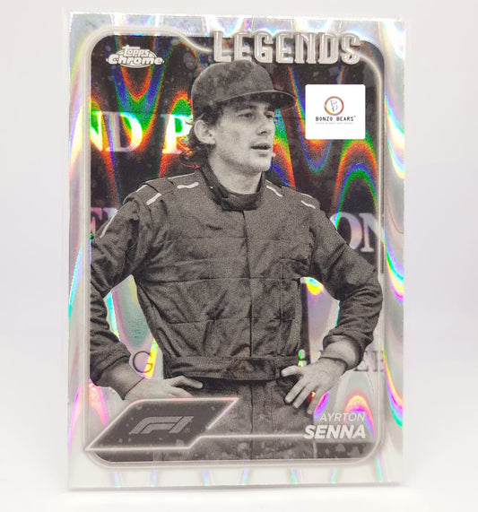 AYRTON SENNA #188 Legends B&W Raywave Refractor - 2024 Topps Finest F1