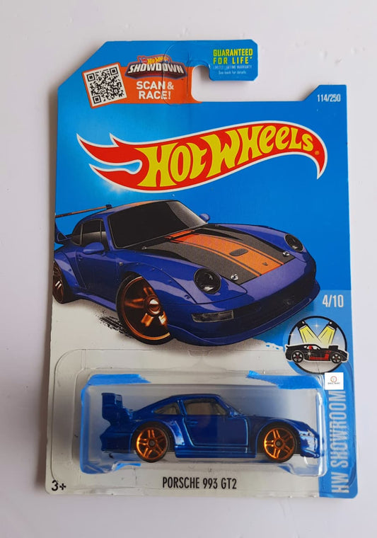 Porsche 993 GT2- Hot Wheels 2016 -HW Showroom Dark Metallic Blue