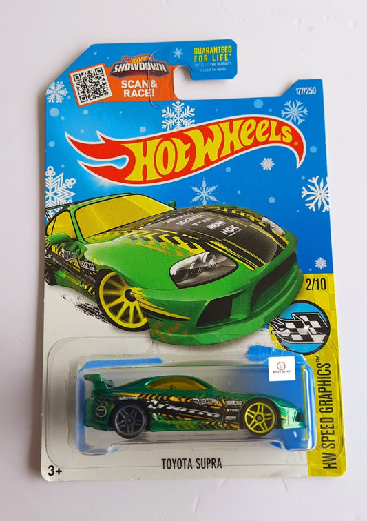 Toyota Supra metalic Green  - Hot Wheels (Snow Flake Card) Rare