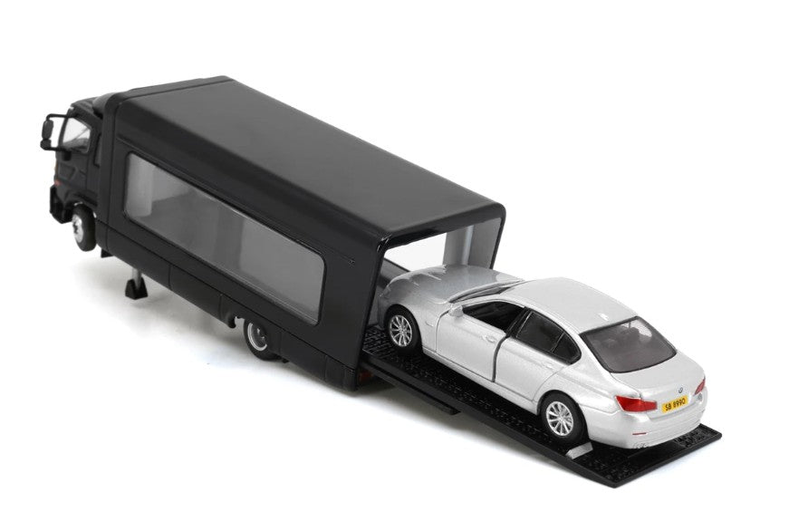 HINO500 Covered Vehicle Transporter (Grey) 1:64 (only Heavy diecast Truck) | Bonzo Bears