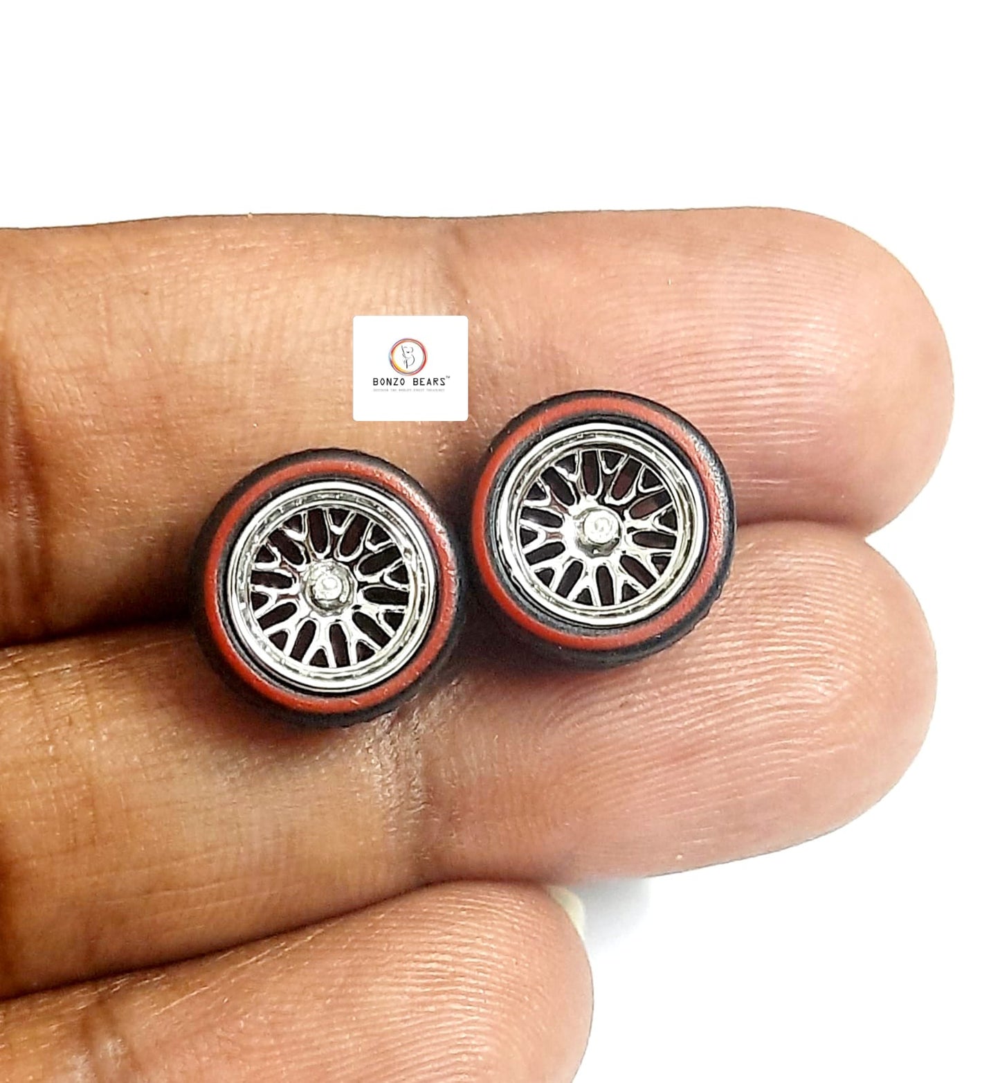 Rubber Tyre - 10mm Multi Y Spoke/Red Line, 28mm Axle Cv2