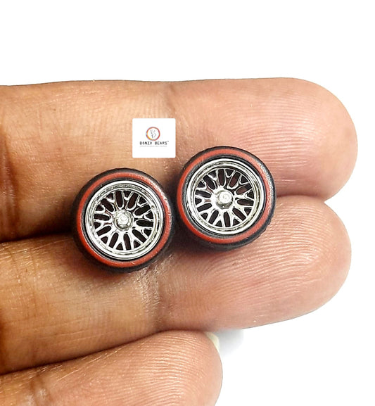Rubber Tyre - 10mm Multi Y Spoke/Red Line, 28mm Axle Cv2