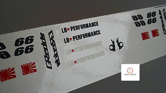 Liberty Walk Water Slide Decak for  1/64 cars - Hotwheels , Tomica , Minigt & Majorette