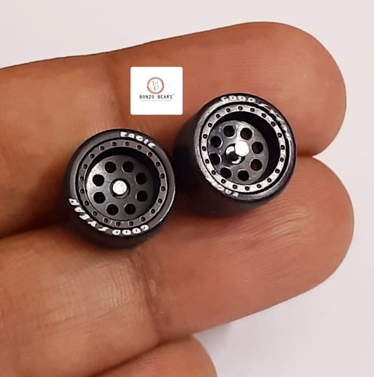 Rubber Tyre - 10mm Black Rim with Goodyear Eagle - 25mm Axle, Cv5