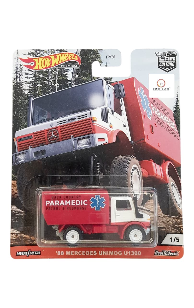 '85 Mercedes Unimog U1300 Paramedic - Hot Wheels Premium | Bonzo Bears