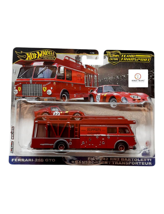 Exclusive Premium Team Transport Ferrari 250 GTO with Fiat 642 RN2 Bartoletti Transporter | Bonzo Bears