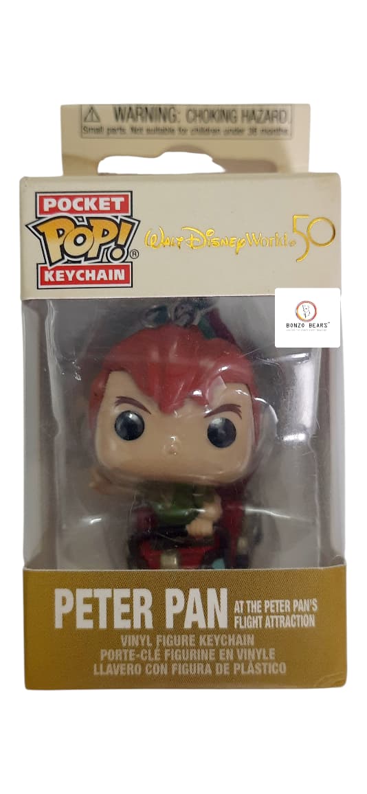 Funko Pop! Keychains: Walt Disney World 50thAnniversary - Peter on the Peter Pan's Flight | Bonzo Bears