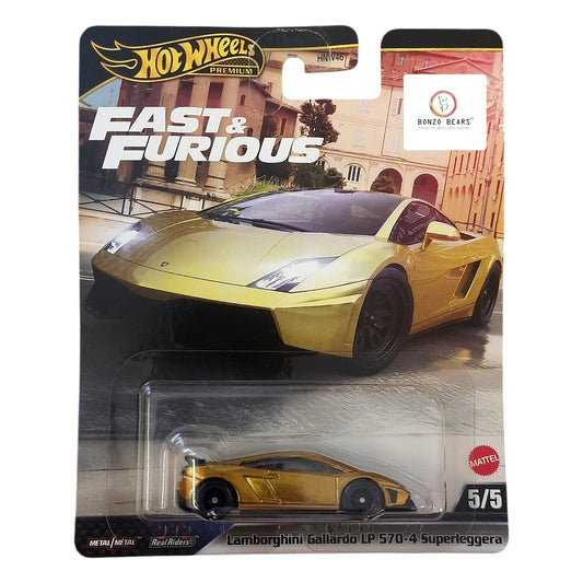 Fast & Furious GOLD Lamborghini Gallardo LP 570-4 Superleggera - Hot Wheels Premium | Bonzo Bears