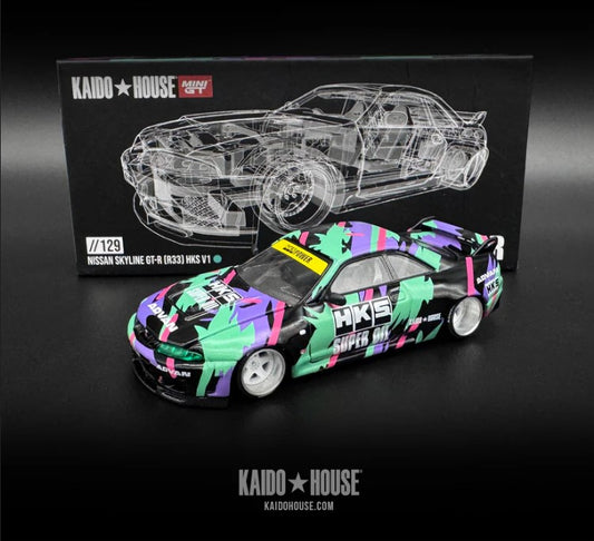 Kaido GT Nissan Skyline GT-R (R33) HKS V1 - MiniGT