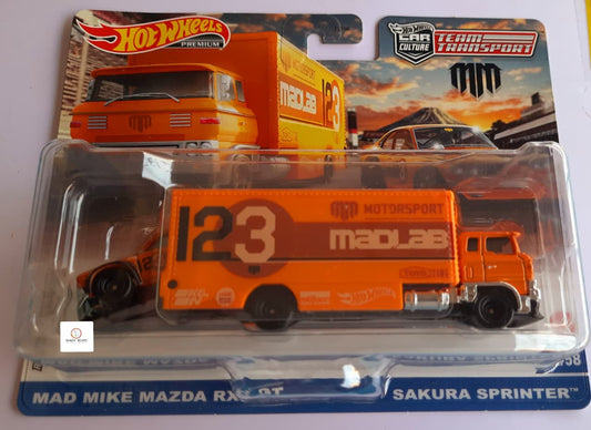 Hot Wheels Mad Mike Mazda RX Sakura Sprinter - Team Transport