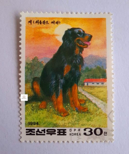 Shetland Setter North Korea 1994 Chinese New Year - Year of the Dog Stamp