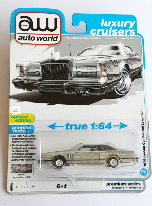 Luxury Cruisers - '79 Silver Lincoln Continental Lowrider - Auto World (Special Editions)