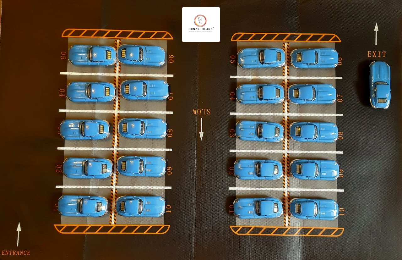 Ultimate Display Parking Layout Mat for 1:64 Cars – Fits 20 Vehicles Perfectly! (Cars not Included) | Bonzo Bears