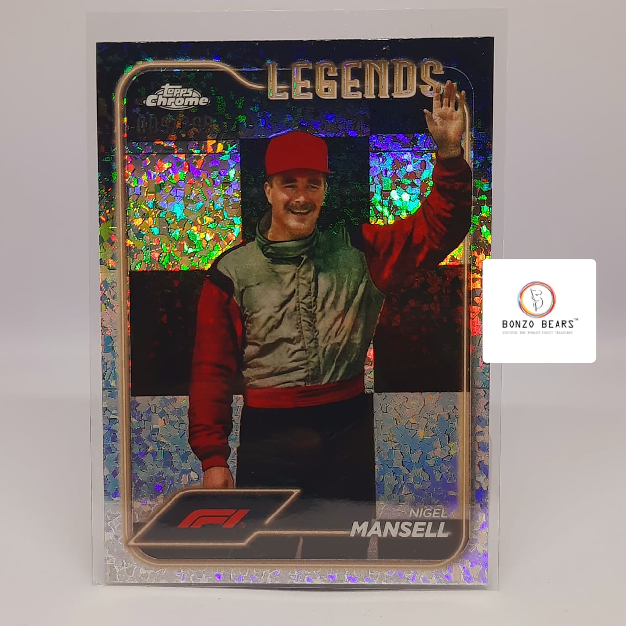Nigel Mansell – Legends Mini Diamond (Low Numbered 009/299) – 2024 Topps Chrome Formula 1 #194 | Bonzo Bears