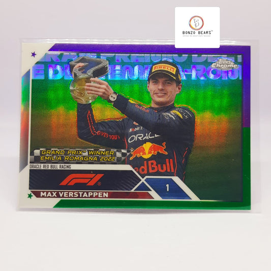 Max Verstappen   - 2023 Topps Chrome Formula 1 F1 Green base  card#147 | Bonzo Bears