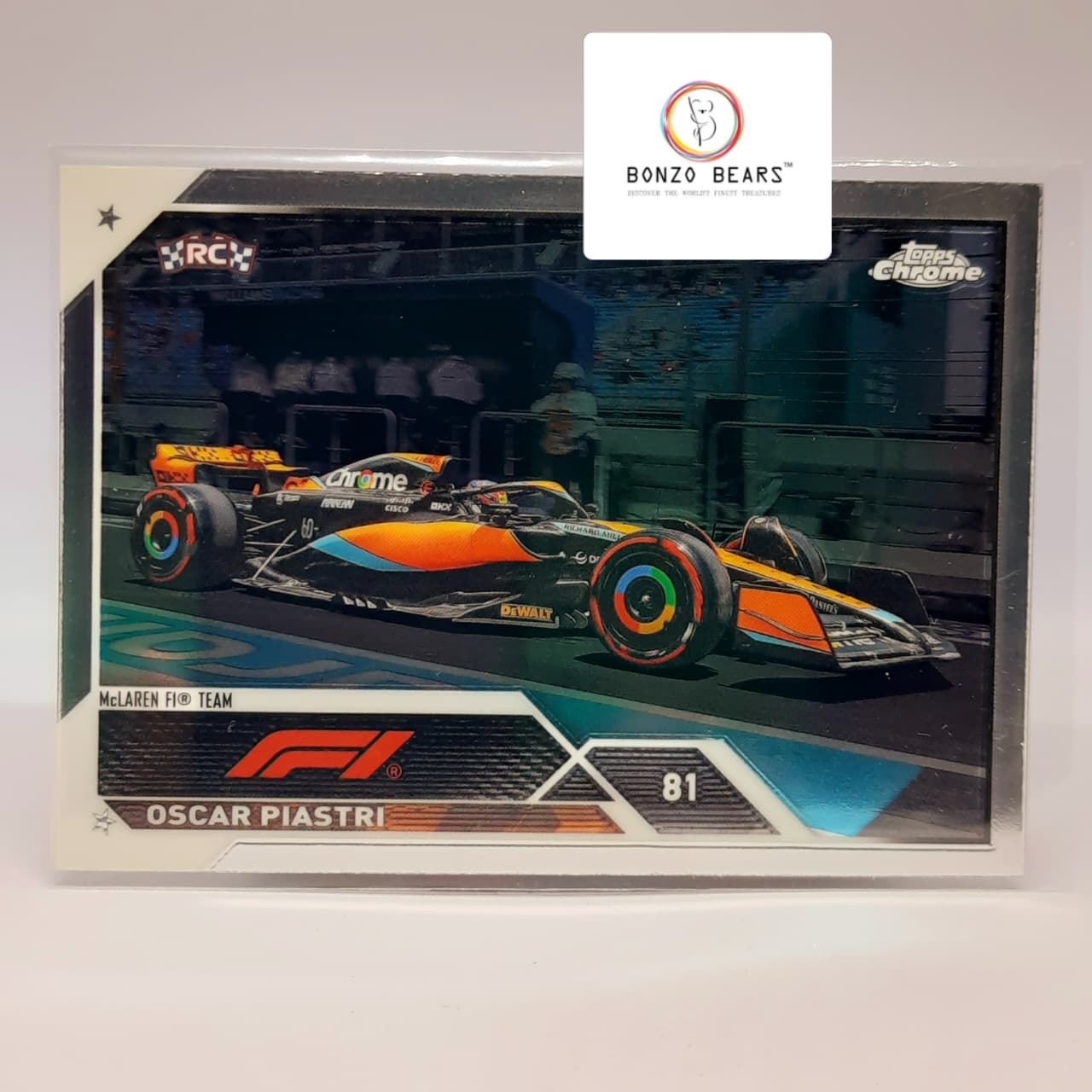 Oscar Piastri RC Rookie  card - 2023 Topps Chrome Formula 1 F1  #42| Bonzo Bears