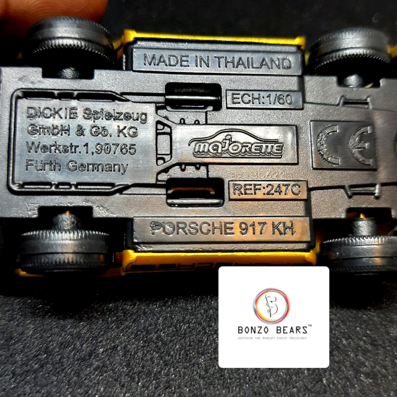 Gold Porsche 917 KH - Majorette | Bonzo Bears