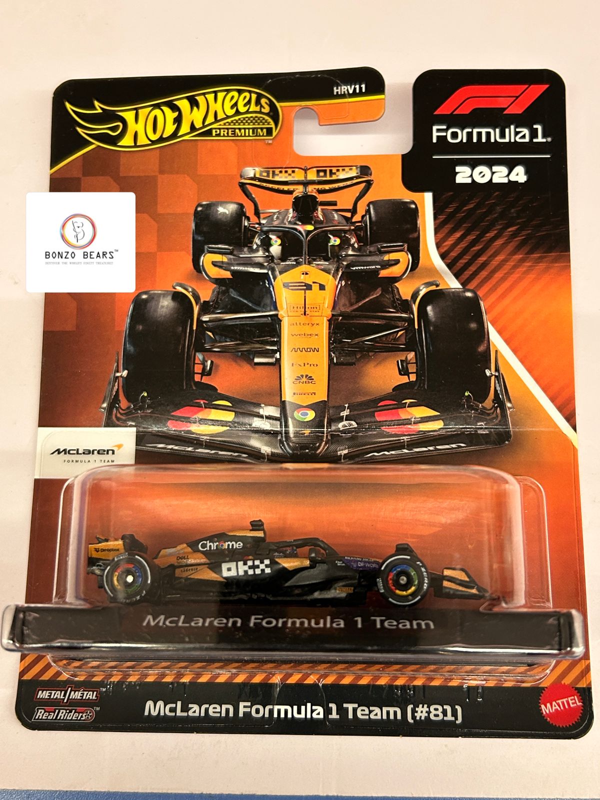 #81 (Oscar Piastri) McLaren Formula 1 Team  2024 Hot Wheels Premium Formula 1| Bonzo Bears