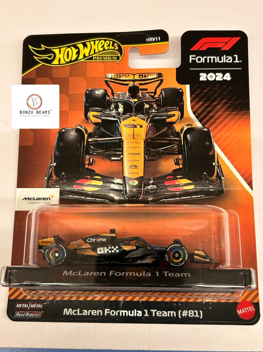#81 (Oscar Piastri) McLaren Formula 1 Team  2024 Hot Wheels Premium Formula 1| Bonzo Bears