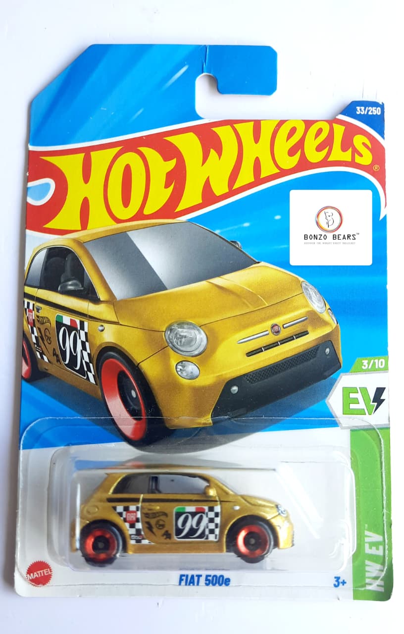 "No 99"Gold Fiat 500e - Hot Wheels | Bonzo Bears