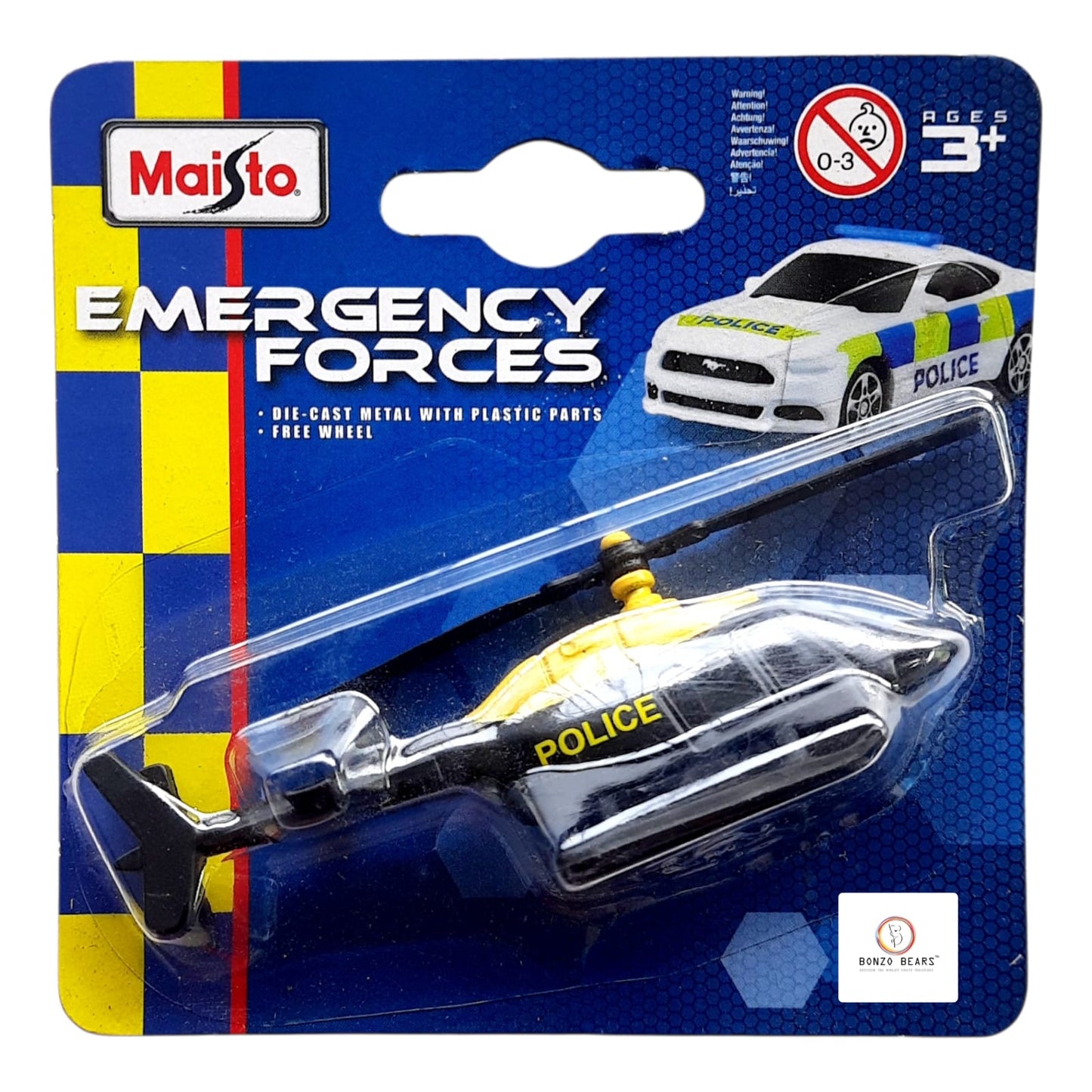 Maisto Emergency Forces Police Helicopter | Bonzo Bears