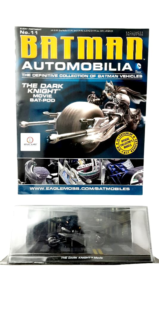 The Batman Automobilia #11 – EagleMoss Dark Knight Bat-Pod (1:43) 🏍️ ✨ 2013 Release | New & Sealed
