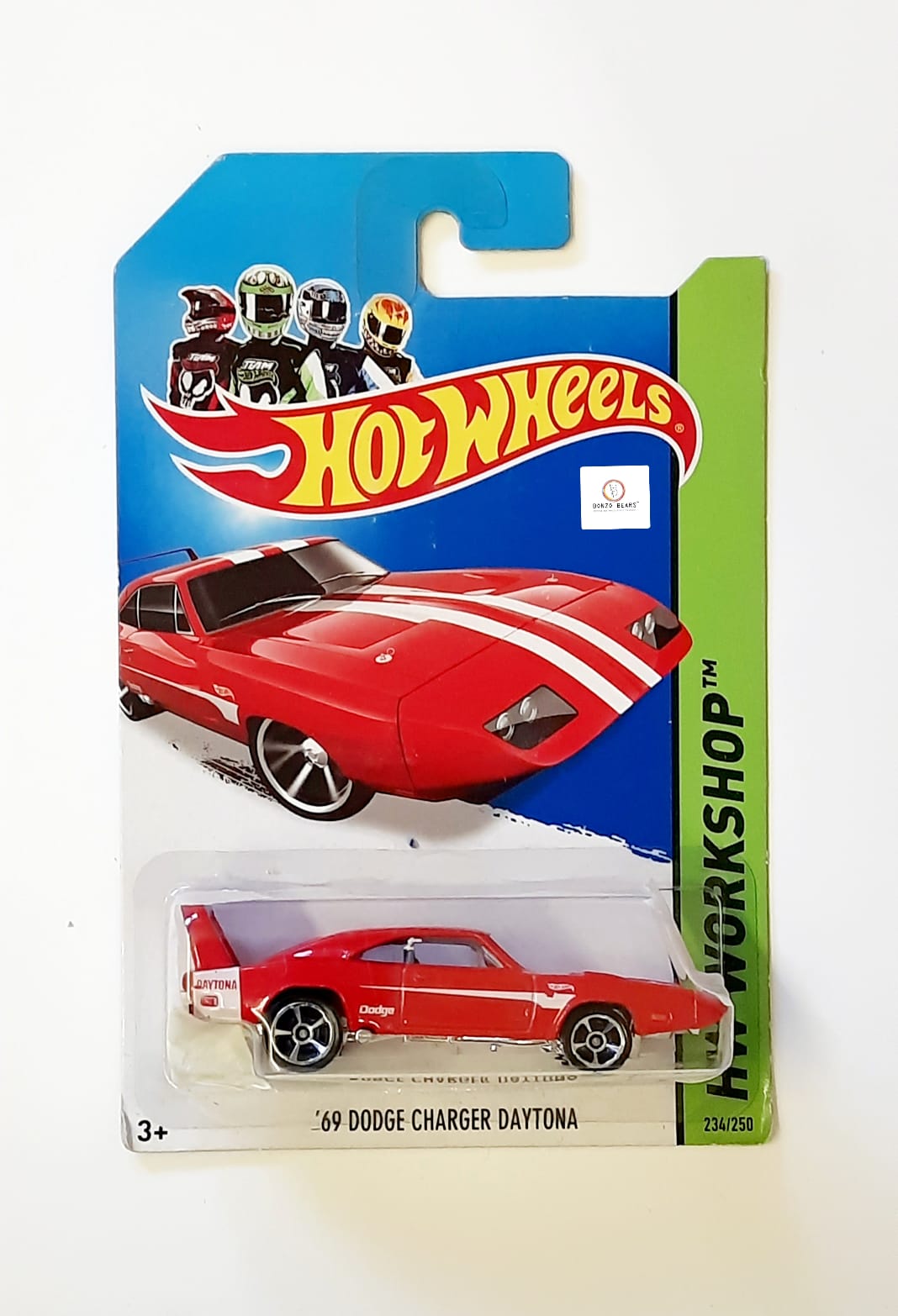 '69 Dodge Charger Daytona - Hot Wheels (Red with White line) | Bonzo Bears CB1