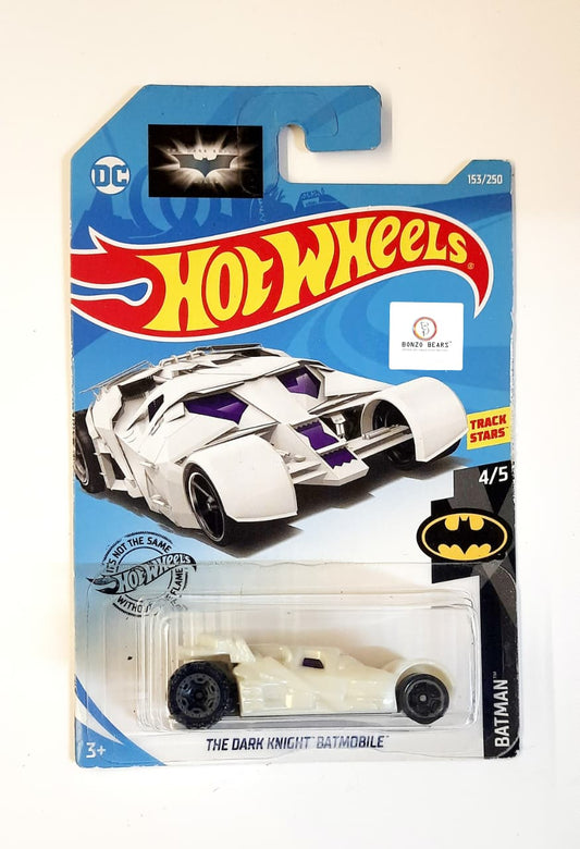 The Dark Knight Batmobile (White with purple glass) - Hot Wheels -2019 Release  | Bonzo Bears Batbox