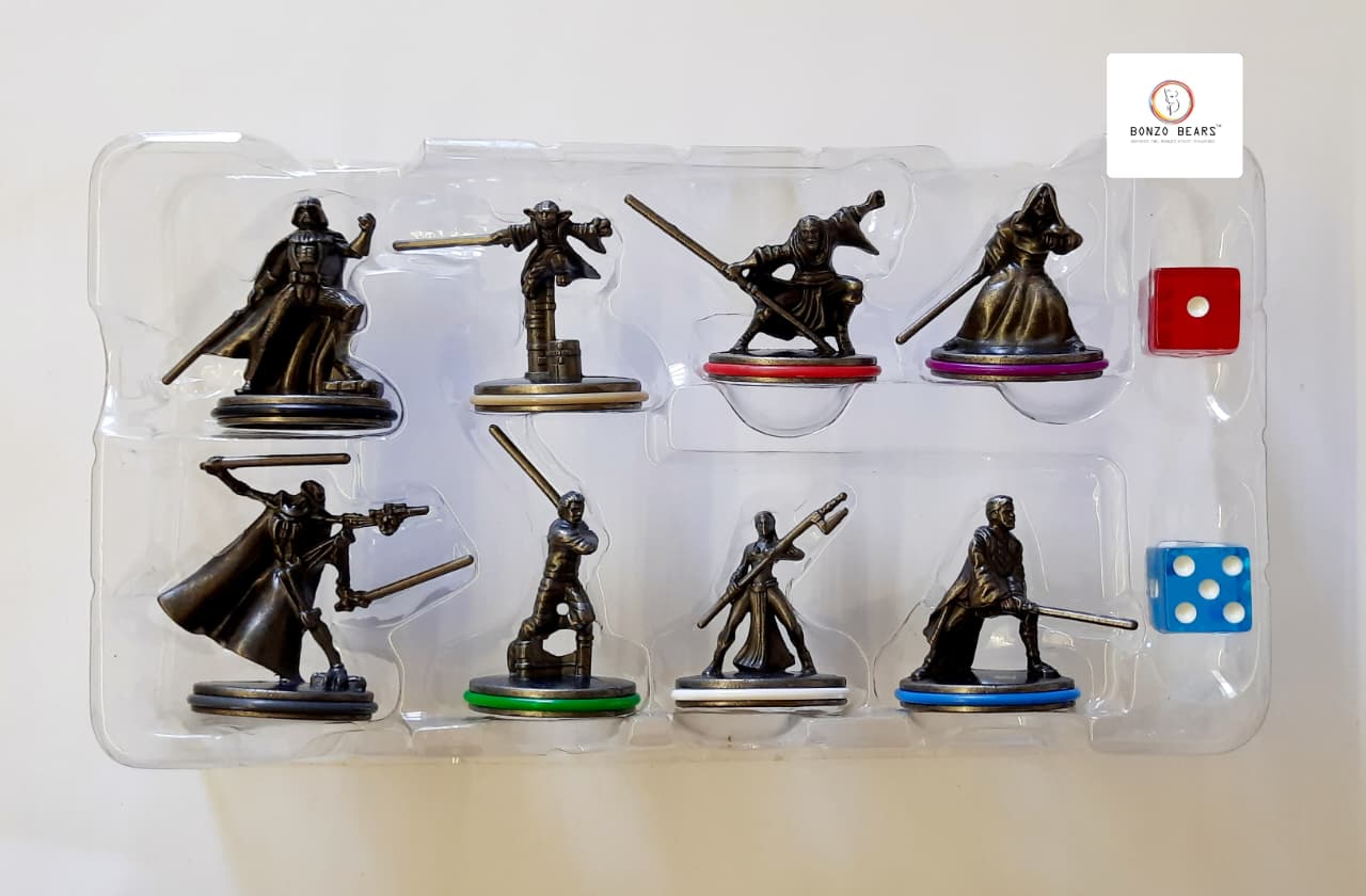 Star Wars Saga Edition Monopoly Replacement Tokens 8 Pewter Figures & 2 Dices (2005 board game)