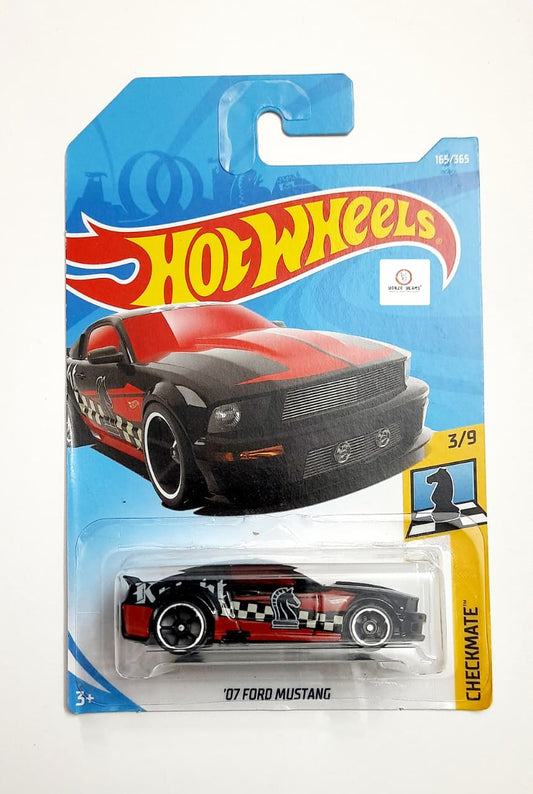 '07 Ford Mustang (Checkmate) - Hot Wheels 2018 Release | Bonzo Bears PB44