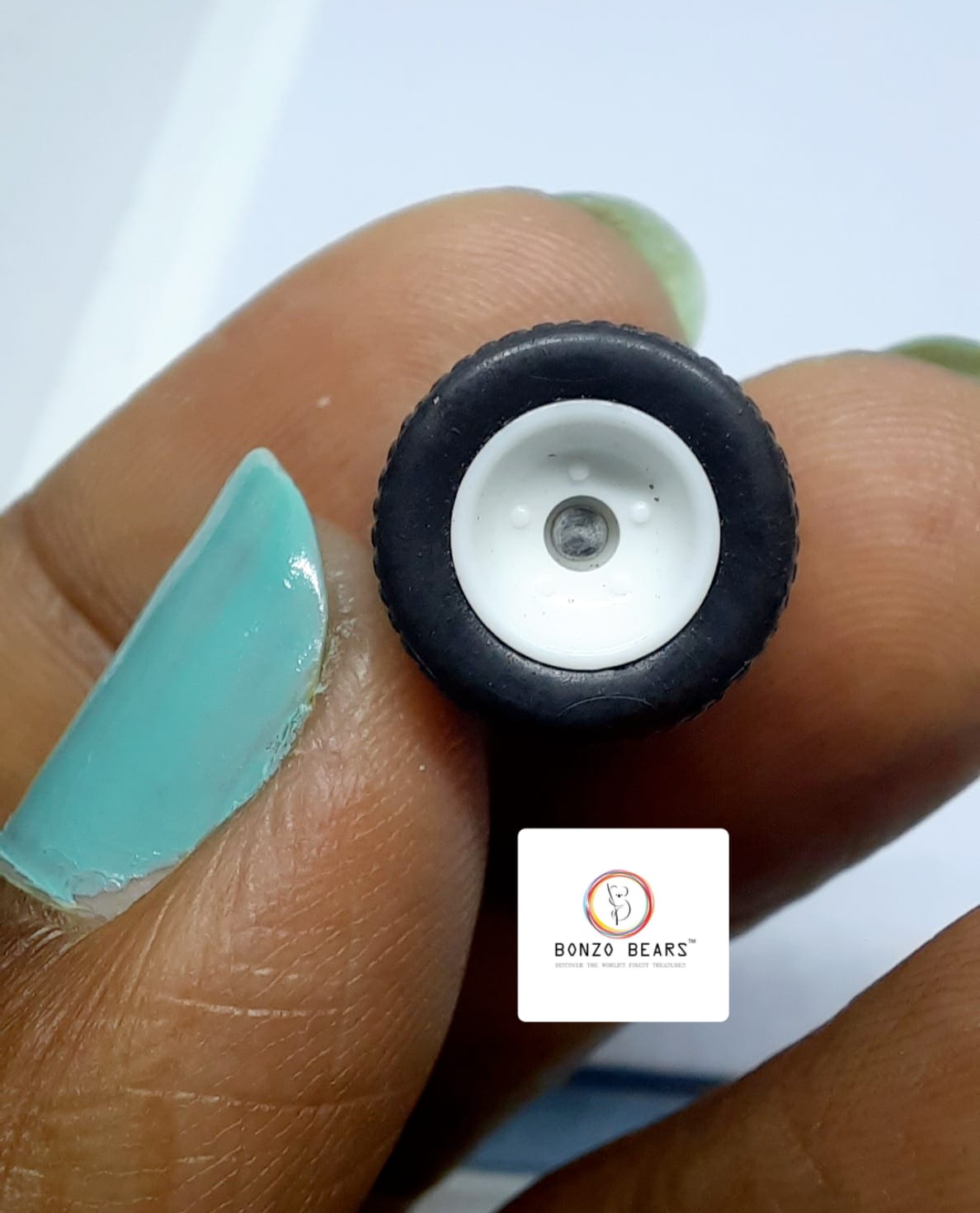 Rubber Tire - 12mm + 10mm , Spl White Rim 28mm Axle