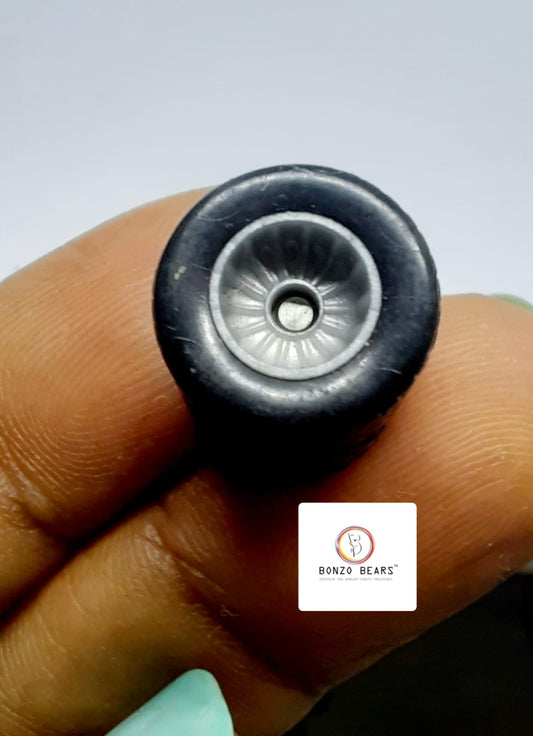Rubber Tire - 10mm , Grey Rim 28mm Axle