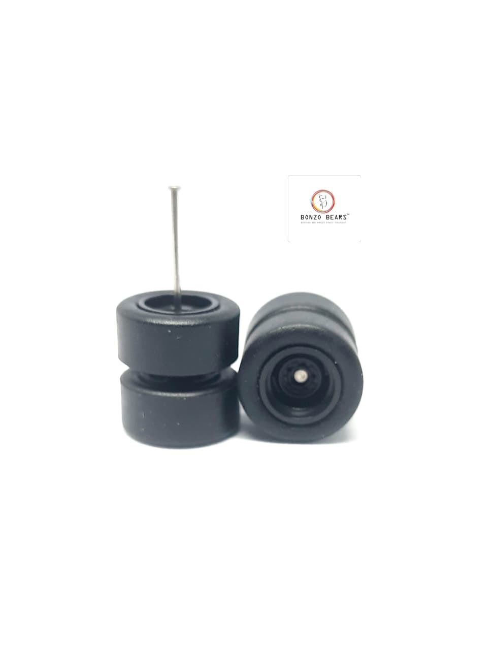12mm Black Rim Tyres for 1/64 Rubber Cars