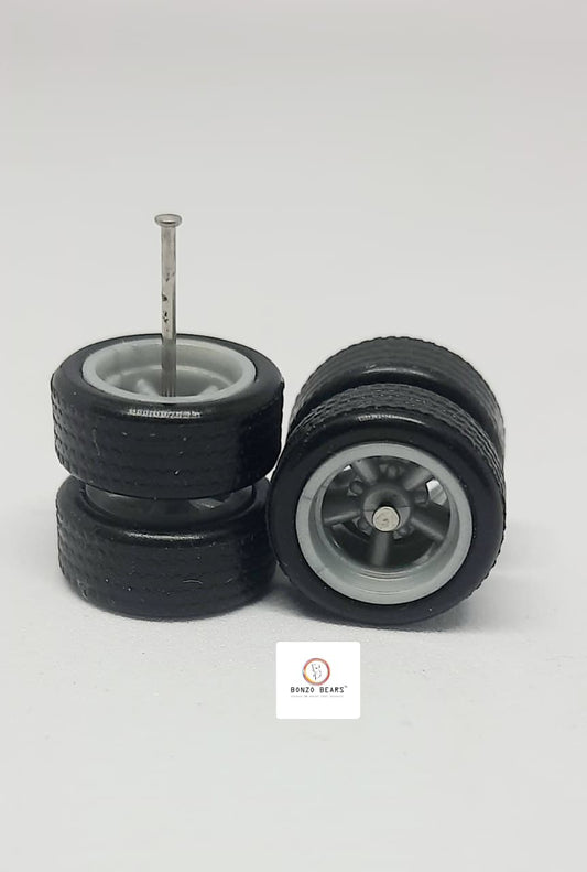Rubber Tire -  12 mm , 5 Spoked 22mm Axle
