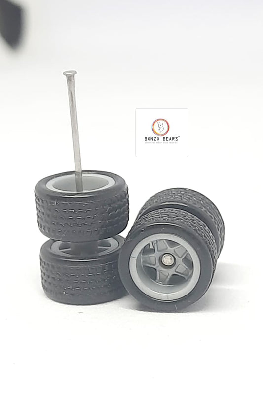 Rubber Tire - 10 mm ,  StarRim 25 mm axle